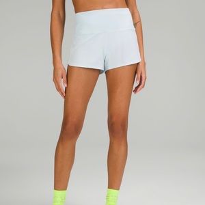 Speed Up High-Rise Lined Short 2.5” - powder blue color